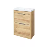 Mereo Vigo, koupelnová skříňka s keramickým umyvadlem 51 cm, dub Riviera