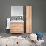 Mereo Vigo, koupelnová skříňka s keramickým umyvadlem 51 cm, dub Riviera