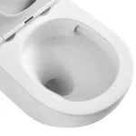 Mereo WC závěsné kapotované, Smart Flush RIMLESS, 490x370x360, keramické, vč. sedátka CSS123