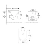 Mereo WC závěsné kapotované, Smart Flush RIMLESS, keramické, vč. sedátka