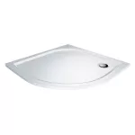 Mereo Sprchový set z Kory Lite, čtvrtkruh, 90 cm, chrom ALU, sklo Čiré a vaničky z litého mramoru