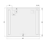 Mereo Zrcadlo 80x70 cm s LED osvětlením