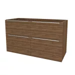 Mereo Mailo, koupelnová skříňka 121 cm, chrom madlo, Multidecor, Ořech Pacifik tabákový
