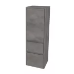 Mereo Opto koupelnová skříňka vysoká 125 cm, pravé otevírání, Multidecor, Beton tmavě šedý