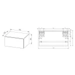 Mereo Ponte, koupelnová skříňka 70 cm, Multidecor, Beton Chicago tm šedý