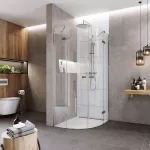 Mereo Sprchový kout, Novea, R 550, 90x90x200 cm, pantový, chrom ALU, sklo čiré 6 mm, EC