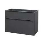 Mereo Mailo, koupelnová skříňka 101cm, antracit, černé madlo