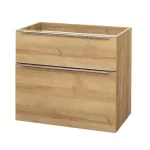 Mereo Mailo, koupelnová skříňka 81 cm, dub Riviera, chrom madlo