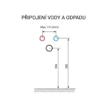 Mereo Opto, koupelnová skříňka s keramickým umyvadlem 81 cm, dub Riviera