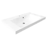Mereo Opto, koupelnová skříňka s umyvadlem z litého mramoru 101 cm, černá