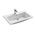 Mereo Siena, koupelnová skříňka s umyvadlem z litého mramoru 81 cm, černá mat