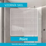 Mereo Sprchové set: LIMA, trojdílné, zasunovací, 80x190 cm, chrom ALU, sklo Point, žlab ke stěně