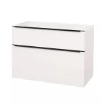 Mereo Mailo, koupelnová skříňka 101 cm, bílá, černé madlo