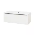 Mereo Mailo, koupelnová skříňka s keramickým umyvadlem 101 cm, bílá, chrom madlo