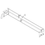 Mereo Polička k WALK IN, 140 cm, chrom ALU