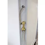 Mereo Sprchový box, čtvercový, 80cm, satin ALU, sklo Point, zadní stěny bílé, SMC vanička, se stříškou