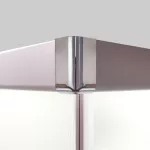 Mereo Sprchový box, čtvercový, 80cm, satin ALU, sklo Point, zadní stěny bílé, SMC vanička, se stříškou