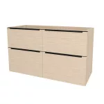 Mereo Mailo, koupelnová skříňka 121 cm, černé madlo, Multidecor, Javor Hard šampaňský