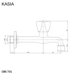Mereo Nástěnný kohoutek, Kasia, 1/2", chrom