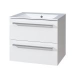 Bino, koupelnová skříňka s keramickým umyvadlem 61 cm, bílá Mereo