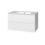 Aira, koupelnová skříňka s keramickým umyvadlem 101 cm, bílá