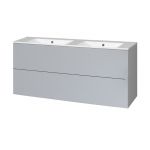 Aira, koupelnová skříňka s keramickým umyvadlem 120 cm, šedá