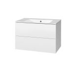 Aira, koupelnová skříňka s keramickym umyvadlem 81 cm, bílá