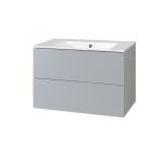Aira, koupelnová skříňka s keramickým umyvadlem 81 cm, šedá Mereo