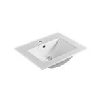 Bino koupelnová skříňka s keramický umyvadlem 60 cm, bílá/bílá, 2 zásuvky Mereo
