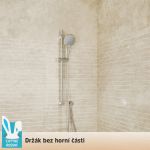 Sprchová souprava, třípolohová sprcha, šedostříbrná hadice, horní držák sprchy Mereo