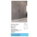 Sprchová stěna WALK IN, Novea, 110 x 200 cm, chrom ALU, sklo Čiré Mereo