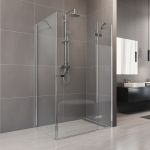 Sprchový kout, Novea, obdélník, 110x100 cm, chrom ALU, sklo Čiré, dveře pravé a pevný díl Mereo