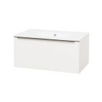 Mailo, koupelnová skříňka s keramickým umyvadlem 81 cm, bílá