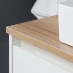 Koupelnová deska na skříňku 122 cm, bílá vysoký lesk perlička Mereo