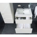 Opto, koupelnová skříňka s keramickým umyvadlem 61 cm, dub Riviera Mereo