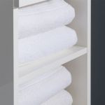 Leny, koupelnová skříňka vysoká 170 cm, bílá, levá Mereo