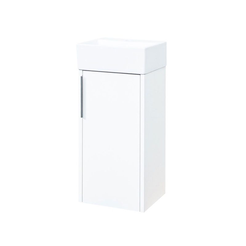 Vigo, koupelnová skříňka s keramickým umývátkem, 33 cm, bílá Mereo