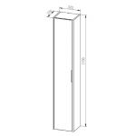 Vigo, koupelnová skříňka vysoká 170 cm, bílá Mereo
