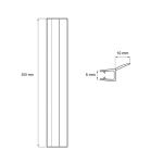 Lišta pro Kora CK351xxZ, CK341xxZ, sada 2 ks, 5 mm Mereo