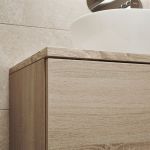 Aira, koupelnová skříňka s keramickym umyvadlem 81 cm, dub Kronberg Mereo