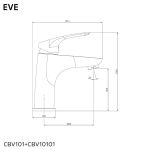 Umyvadlová stojánková baterie, Eve, s clic-clac CH05V, chrom Mereo
