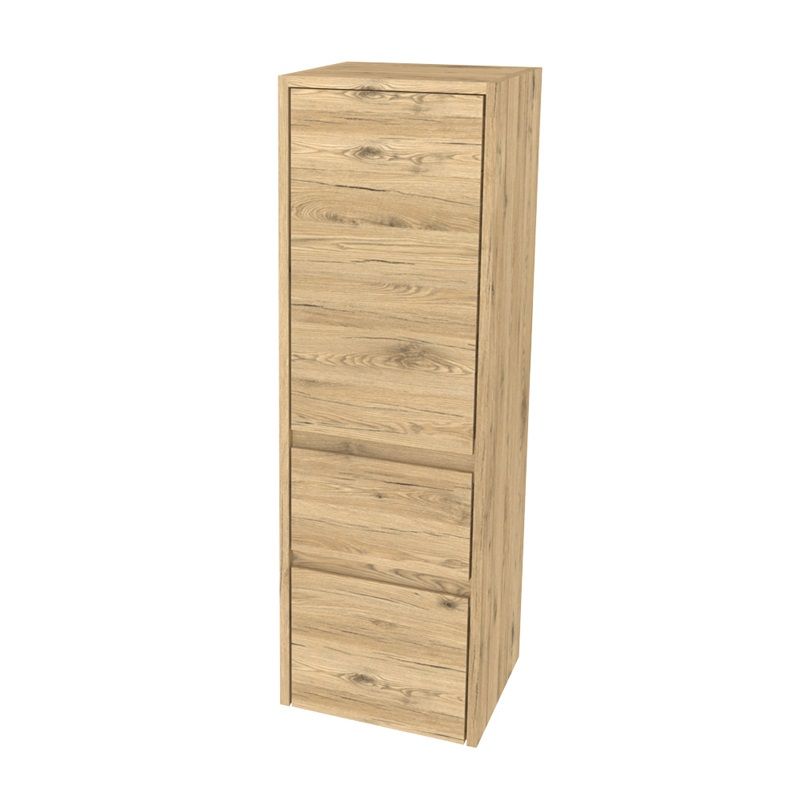 Opto koupelnová skříňka vysoká 125 cm, pravé otevírání, Multidecor, Dub San remo sand Mereo