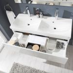 Aira, koupelnová skříňka s keramickym umyvadlem 121 cm, dub Halifax Mereo