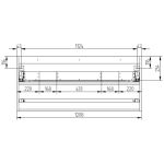 Aira, koupelnová skříňka s umyvadlem z litého mramoru 121 cm, dub Halifax Mereo