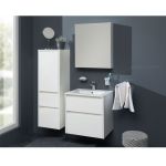 Opto koupelnová skříňka vysoká 125 cm, levé otevírání, Multidecor, Light Select Walnut Mereo