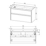 Opto, koupelnová skříňka 101 cm, Multidecor, Ořech Dijon přírodní Mereo