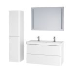 Siena, koupelnová skříňka 100 cm, bílá lesk Mereo