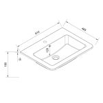 Siena, koupelnová skříňka s umyvadlem z litého mramoru 61 cm, antracit mat Mereo