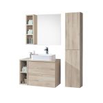 Aira, koupelnová skříňka 20 cm, horní, policová, Multidecor, Light Select Walnut Mereo