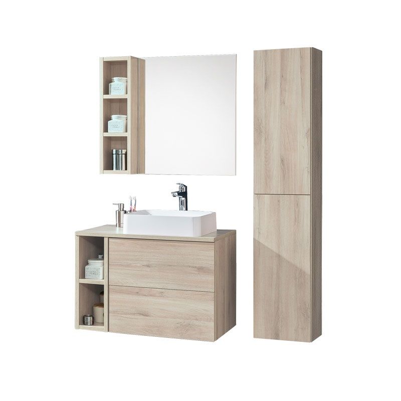 Aira, koupelnová skříňka 81 cm, Multidecor, Light Rock Hickory Mereo